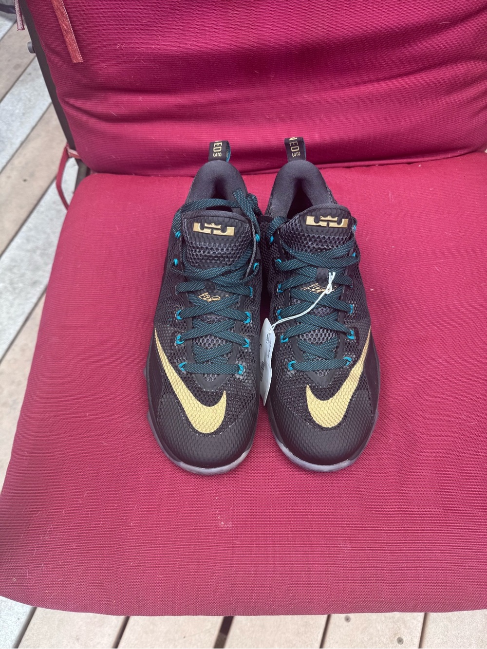 Nike Black & Gold Low-Top Basketball Sneakers